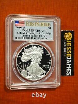 2016 W Proof Silver Eagle Pcgs Pr70 Fs From Limited Edition Set 30th Anniversary