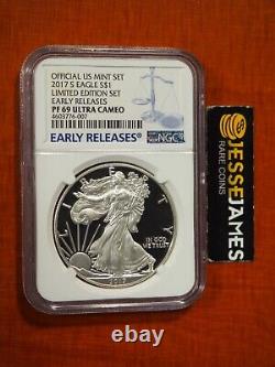 2017 S Proof Silver Eagle Ngc Pf69 Ultra Cameo Er From The Limited Edition Set