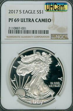 2017 S White Label American Silver Eagle Ngc Pf69 Mac Uhcam Spotless Very Rare