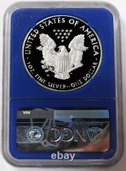 2017 W Proof American Silver Eagle $1 Dollar 1 Oz Coin Ngc Pf 69 Uc Blue Core