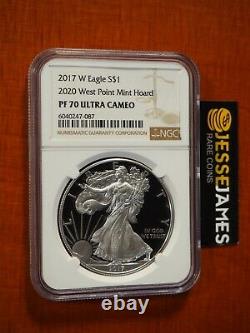 2017 W Proof Silver Eagle Ngc Pf70 From 2020 West Point Mint Hoard Brown Label