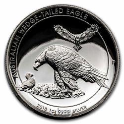 2018 Australia 1 oz Silver Wedge-Tailed Eagle Proof (High Relief) SKU#278345