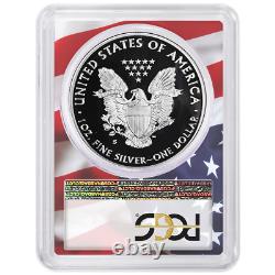 2018-S Proof $1 American Silver Eagle PCGS PR70DCAM First Strike Flag Frame