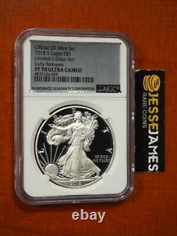 2018 S Proof Silver Eagle Ngc Pf70 Ultra Cameo Er From Limited Edition Set