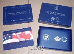 2019 Pride of Two Nations Silver Ounce Coins Reverse Proof Eagle Maple Leaf