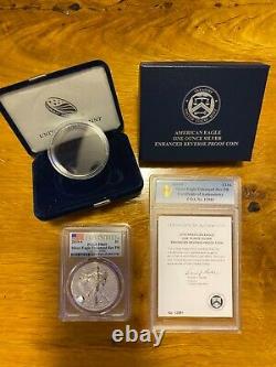2019 S ENHANCED REVERSE PROOF SILVER EAGLE PCGS PR69 FIRST STRIKE with COA + OGP
