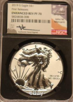 2019 S Enhanced Reverse Proof Silver Eagle Ngc Pf70 First Releases Mercanti