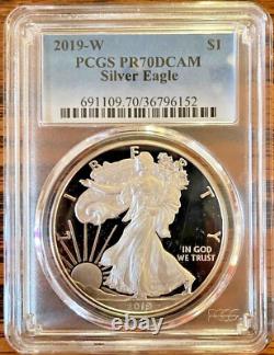 2019-W $1 American Silver Eagle PCGS PR70 DCAM