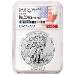 2019-W Reverse Proof $1 American Silver Eagle NGC PF70 ER Flags Label Pride of T