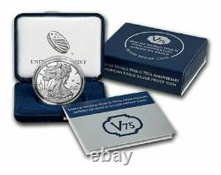 2020 End of World War II V75 Silver Proof Eagle withBox and COA