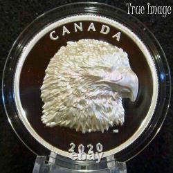 2020 Proud Bald Eagle $25 EHR Extra High Relief Head Proof Silver Coin Canada