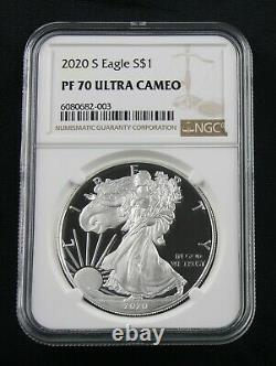 2020 S American Silver Eagle Ngc Pf 70