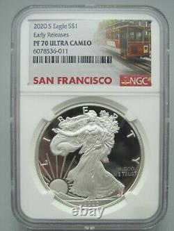 2020-S Proof American Silver Eagle NGC PF 70 Ultra Cameo Early Releases
