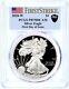 2020 W $1 Proof Silver Eagle Pcgs Pr70 Dcam First Day Of Issue Black Shield