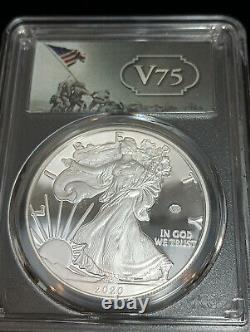 2020-W 1 oz. 999 Fine Silver American Eagle V75 Privy PCGS PR69DCAM FDOI