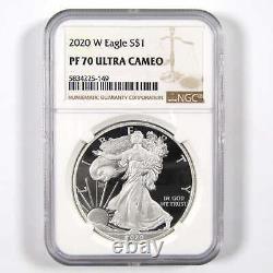 2020 W American Silver Eagle PF 70 UCAM NGC $1 Proof Coin SKUCPC3473