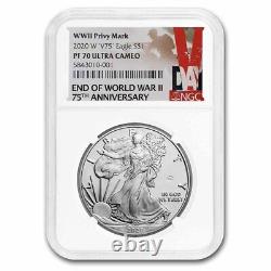 2020-W Proof American Silver Eagle PF-70 NGC (V75, End of WWII) SKU#259737