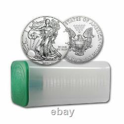 2021 1 oz American Silver Eagle BU Lot, Tube of 20 Coins Type 1 Silver Eagles