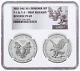 2021 Reverse Proof Silver Eagle T-1/t-2 Designer Edition 2-coin Set Ngc Pf69 Fr