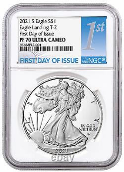2021 S $1 Proof American Silver Eagle Type 2 NGC PF70 FDOI First Day of Issue