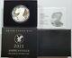 2021-s $1 Proof Type-2 American Silver Eagle & Coa In Ogp 21emn