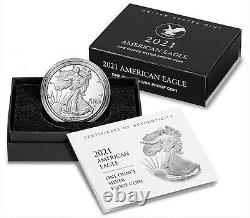 2021-S $1 Proof Type-2 American Silver Eagle & COA in OGP 21EMN