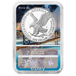 2021-S Proof $1 Type 2 American Silver Eagle NGC PF70UC ER San Francisco Core
