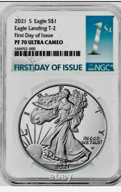 2021 S Proof Silver Eagle Type 2 Eagle Ngc Pf 70 Fdi First Day San Fran Presale