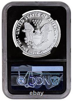 2021 W $1 Silver Proof American Eagle 1oz T-1 NGC PF70 UC FR Black Core Heraldic