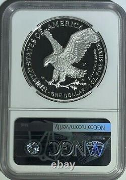 2021 W $1 T-2 Ngc Pf70 Early Releases Ultra Cameo Proof Silver Eagle Landing Er