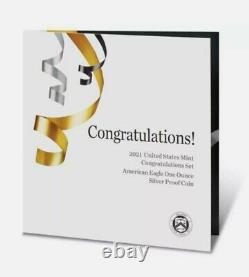 2021 W American Proof SILVER EAGLE CONGRATULATIONS SET 21RF Mint Package Includ
