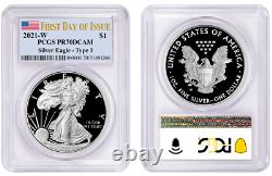 2021 W Proof American Silver Eagle PCGS PR70DCAM First Day of Issue