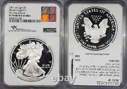 2021-W Proof Silver Eagle First Day of Issue Mercanti Signature NGC PF-70 UCAM