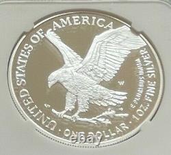 2021 W Proof Silver Eagle, Type 2, Ngc Pf70 Ultra Cameo, First Release Coa
