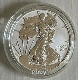 2021 W Reverse Proof Silver Eagle Type 1 Coin, Comes From The 21xj Set