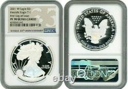 2021 W Silver American Eagle S$1 Heraldic Type 1 Ngc Pf70 Fdi Uc 35th Anniv