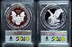 2021 W Type1 And 2 American Silver Eagle Pcgs Pr70 Dcam First Day Flag Label