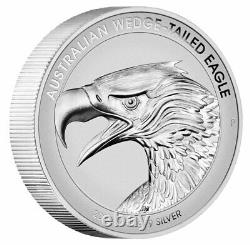 2022 Australia 2 oz Silver Wedge-Tailed Eagle Piedfort Enhanced Rev Proof $2 OGP
