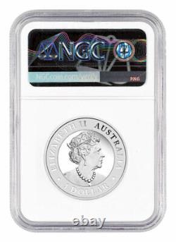 2022-P 1 oz Silver Wedge-Tailed Eagle UHR $1 Coin NGC PF70 UC FR Mercanti Signed