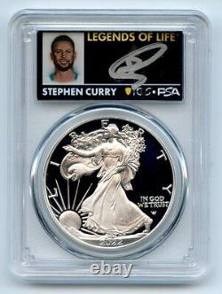 2022 S $1 Proof Silver Eagle PCGS PR70DCAM FS Legends of Life Stephen Curry