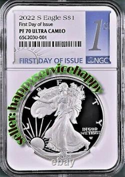 2022 S American Silver Eagle Proof NGC PF70 UCAM First Day Issue 1st PRESALE %+