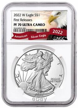 2022 W $1 Proof American Silver Eagle 1-oz NGC PF70 UC FR Exclusive Eagle Label