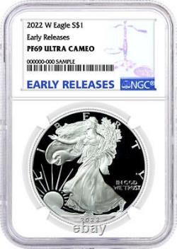2022 W $1 Proof Silver Eagle NGC PF69 Ultra Cameo Early Releases
