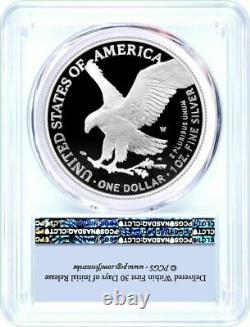 2022 W $1 Proof Silver Eagle PCGS PR69 DCAM First Strike Flag Label