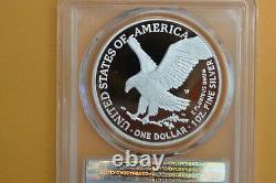 2022 W $1 Proof Silver Eagle PCGS PR70 DCAM First Strike Flag Label