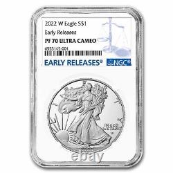 2022-W 1 oz Proof Silver Eagle PF-70 NGC (Early Releases) SKU#252067