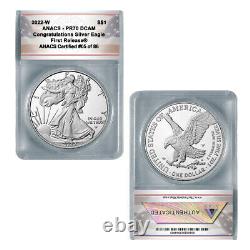 2022 W Proof $1 American Silver Eagle Congratulations Set PR70 1st Release