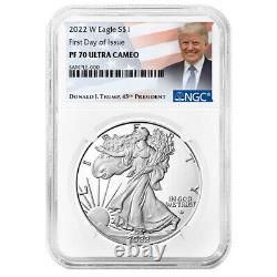 2022-W Proof $1 American Silver Eagle NGC PF70UC FDI Trump Label