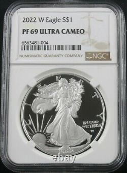 2022 W Proof American Silver Eagle Ngc Pf69