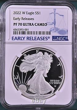 2022 W Proof Silver Eagle NGC PF 70 Ultra Cameo Early Releases In Hand